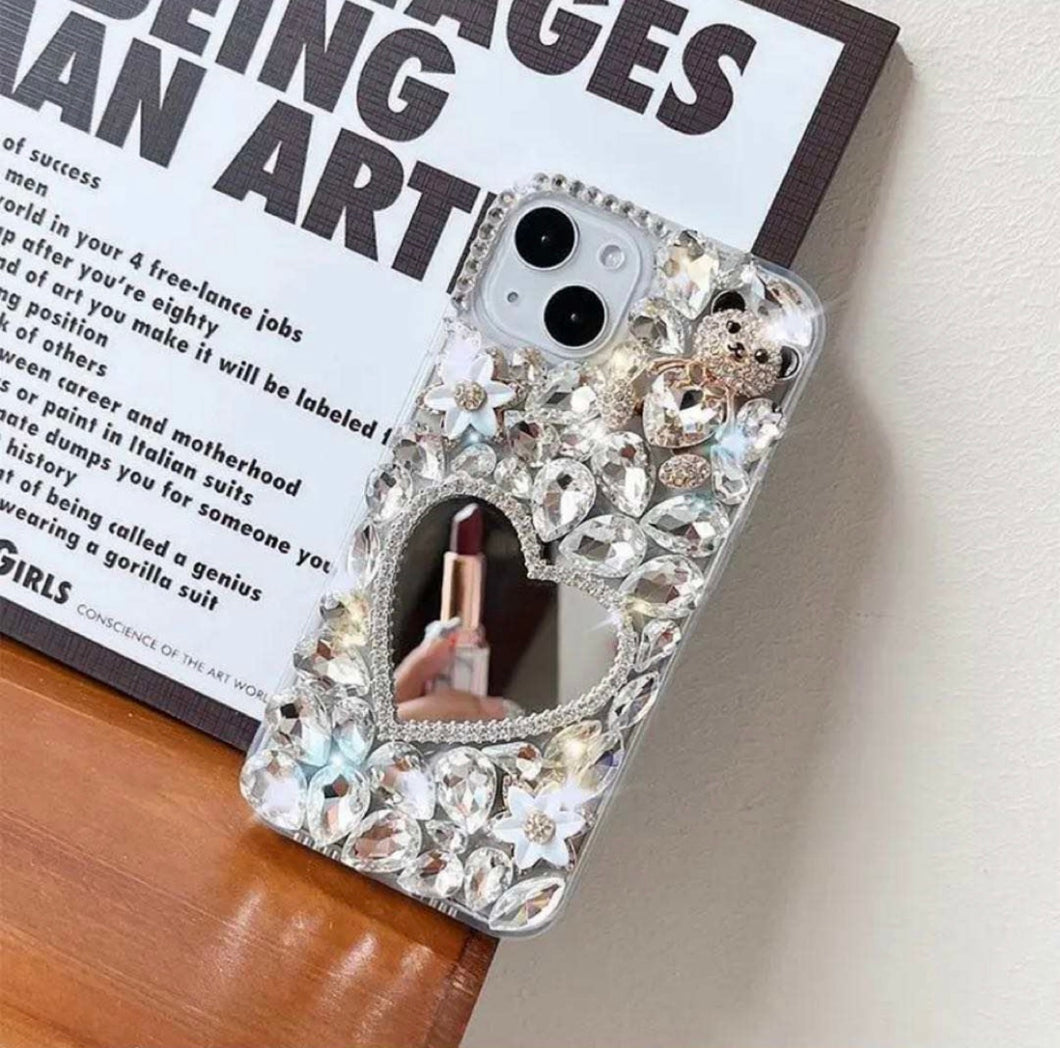 iPhone case with diamonds & mirror