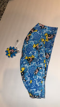 Load image into Gallery viewer, Blue power puff girl scrub cap with matching badge
