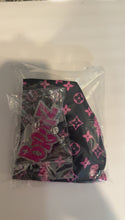 Load and play video in Gallery viewer, Black and Pink Bratz scrub cap with matching badge
