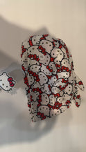Load and play video in Gallery viewer, Red hello kitty scrub cap with matching badge
