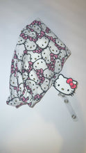 Load and play video in Gallery viewer, Pink hello kitty scrub cap with matching badge
